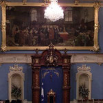 Parliament Building: The Thrown Topped by a Caved Wooden Crown