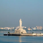 Buddha Statue in the Middle of Hussain Sagar Lake, Hyderabad