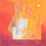 Madonna - Sand, Gouache, Blattgold - 70 x 80 cm, 230 €