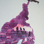 Canadair1 2012, Öl, Acryl und Lack