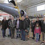 Au Musée de l'aviation à Corbas en compagnie de Bernard Tribble, son directeur.