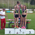 Staffel 4x100m (U14) - 1. Platz !! mit Vevi, Lucia, Paula und Viola