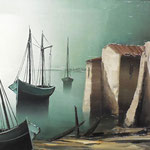 Bateaux  au mouillage format 4F