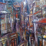 Il neige sur la ville 40F 100x81cm 1950€