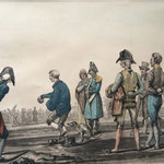 Les joueurs de boules ,dessin de Vernet gravé par Debucourt