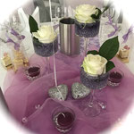 Tischdekoration, Candlight-Vasen von Sandra Rich
