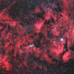 Le Cygne, région de Sadr, Lunette WO Zenithstar 66ED, mosaïque de 8 images, HaRVB, 20 et 21 juillet, Nicolas