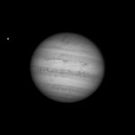 Jupiter et Europe, C14 + Barlow + ADC + ASI224 + IR pass, 9 avril, Lionel