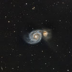 M51, L (34x300), RVB (9x300 chaque), Newton 200/1000 + CCD Atik One, 25 et 26 mars 2017, Julien