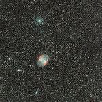 M27, Ha, OIII, RVB (30, 30, 20 x 10 min), 10 et 11 septembre, Lionel
