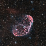 NGC6888, la nébuleuse du Croissant, H (10x1200), S (8x1200), O (8x1200), Newton 200/1000, Julien
