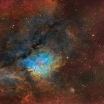 NGC6820, constellation du Petit Renard, SHO total 8h, juillet 2019, Nicolas