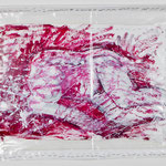 Donna rossa 8 -  tecnica mista cm. 49,5 x 73  Crema 2013