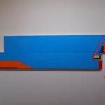 あのとき見上げた空   130x40cm　2021  oil on canvas