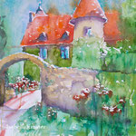 La maison d'un Rosiériste, 14 in. x 19 in. -  36 cm x 48 cm - 480,00 Euro