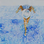 Pool Lady  15 in. x 15 in. - 39 x 39 cm - 1.200,00 Euro 