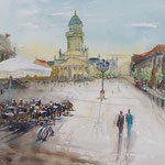 Berlin Gendarmenmarkt, 14 in x 20 in - 51 cm x 36 cm - sold - 
