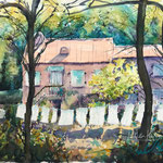 Laundry Day at Porquerolles, 16 in. x 12 in. - 41 x 31 cm - 520,00 Euro