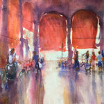 Venice Fish Market, 14 in. x 20 in. - 36x 51 cm - sold - 
