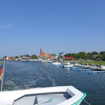 Blick auf den Hafen von Schaprode