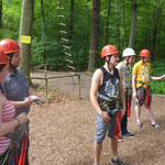 Die Spielleute im Kletterwald in Blankenburg am 20.07.2014