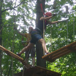 Die Spielleute im Kletterwald in Blankenburg am 20.07.2014