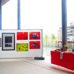The exhibition area with my photos in a big format on canvas .............