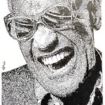 273) Omaggio a Ray Charles - Inchiostro su carta - 29.7x42 cm - 2025 - IN VENDITA -