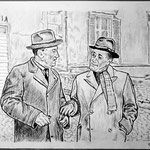 23)  Totò e Peppino 2 - Grafite su carta - 24x33 - 2018 - NON DISPONIBILE -