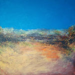 249) Paesaggio toscano con cielo blu ceruleo - Acrilico su tela - 80x80x3,7 cm - 2023 - NON DISPONIBILE -