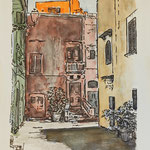 171)  Vicoli d' Italia - Inchiostro e acquerello su carta - 21x29,7 cm - 2022 - NON DISPONIBILE -