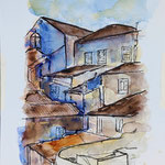 172)  Borghi d' Italia - Inchiostro e acquerello su carta - 21x29,7 cm - 2022 - NON DISPONIBILE -