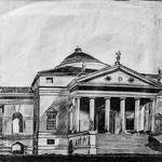 1)    Villa Palladiana - Grafite su carta da pacchi - 1987 - NON DISPONIBILE -