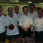 Siegermannschaft beim 1.Turnier in Herford 2003,von links Hans Grolmuss,Werner Wehrmann,Ewald Kempken,Hans Trestik,Manfred Ostendorf,Günter Teschke