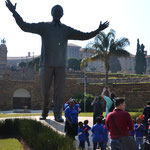 Stanbeeld van Nelson Mandela in de zgn. terrastuinen in Pretoria