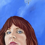 Rip in the Sky, oil on canvas, 12"x36"