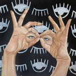 Chronophobia, oil on canvas, 12"x12"