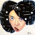 This is Probably About Math, oil on canvas, 12"x12"