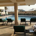 Hotel pool & cigar smoking area