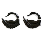 Black Horn Swan Tribal Earrings OGE-003
