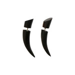 Black Wood Talon Buffalo Tribal Earrings OGE-007
