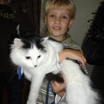 Martynas ir jo katinas Kašakas.