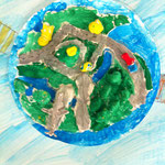 Trauminsel aus dem Schulprojekt 'Fantastische Inselwelt'
