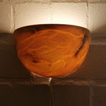Unikat Alabaster Wandlampe, Fb. terra