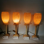 Unikat Alabaster Tischlampen AL13T-1, AL13T-2 (verkauft), AL13T-3, AL13T-4 (verkauft), Sonderpreis: 139,- €/Stk.