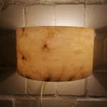 Unikat Alabaster Wandlampe AW70C, Fb. creme, 16 x 30 cm, 2. Wahl