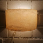 Unikat Alabaster Wandlampe AW70C, Fb. creme, 16 x 30 cm, 2. Wahl