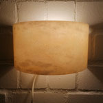 Unikat Alabaster Wandlampe AW70C, Fb. creme, 16 x 30 cm, 2. Wahl