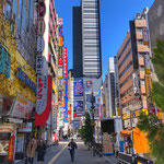 At Kabukicho Street with Godzilla Statue in Shinjuku.