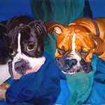 Lucy + Bruno, 2008 Oil on canvas, 23 x 26 inches